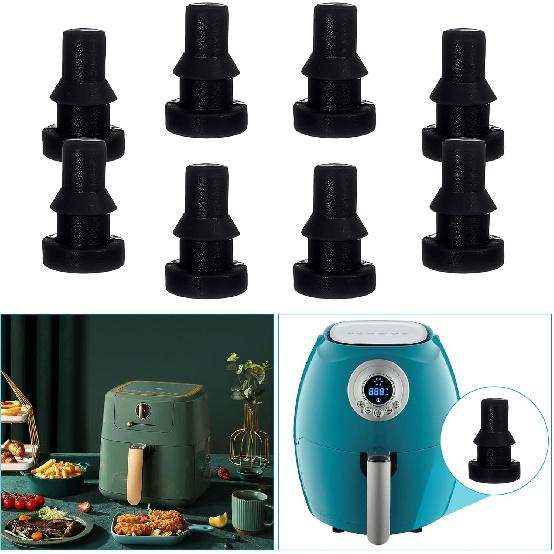 12Pcs Rubber Feet for Slow Cookers Replaceable Slow Cooker Legs Pot ert Accessories Prevent Scratches Marks and Damages Rubber Push-in Bumper, Black