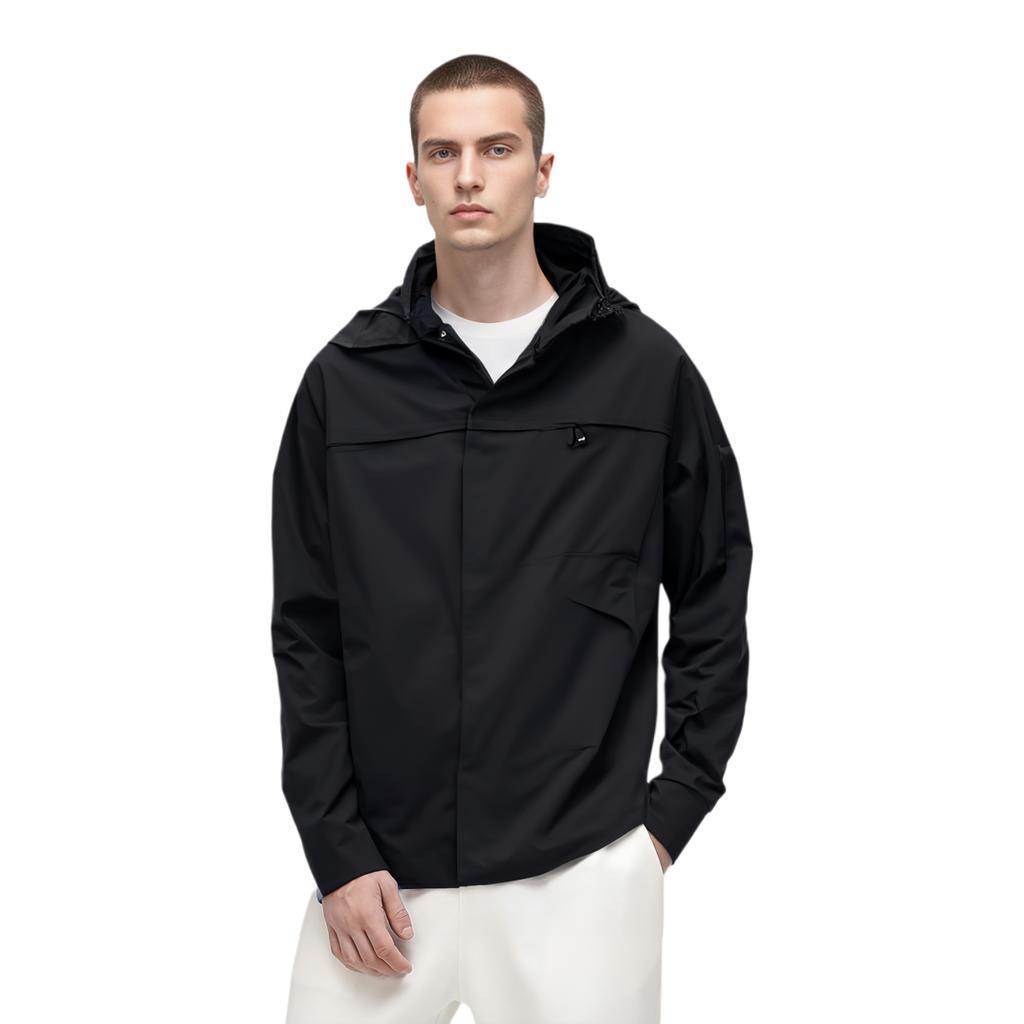 Y-3 FW21 Solid Color Hooded Windbreaker Unisex Outerwear Black GV4233