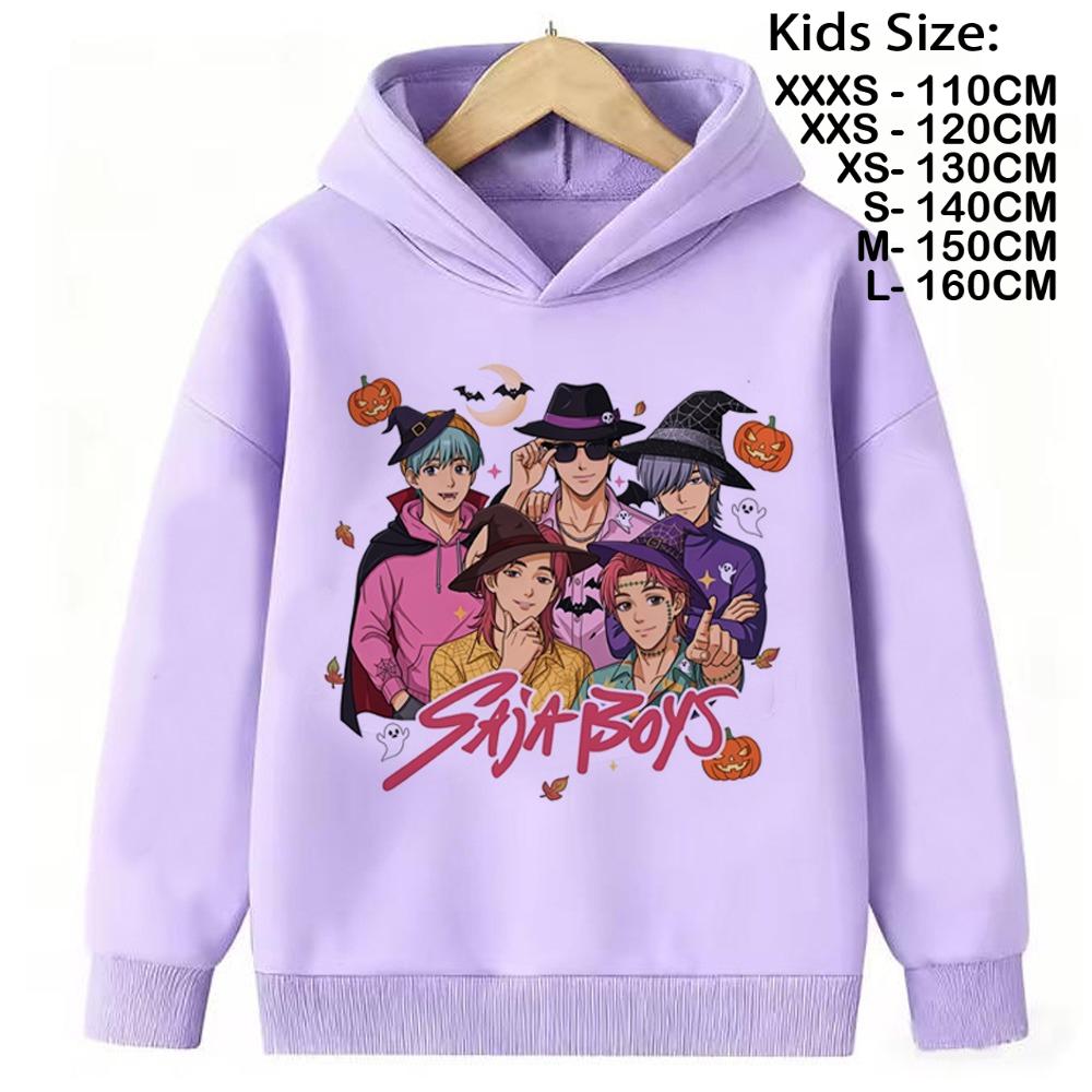 Kpop Demon Hunter Saja Boys Sweatshirt Autumn Winter Sport Hooded Fashion Casual Round Y2K Cosplay Clothing