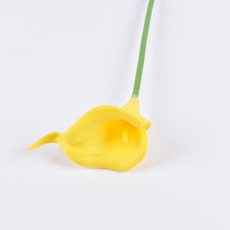 Mini PU Calla Lily Artificial Flowers for Home Decor and Photography Props