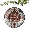 Outdoor Wind Chimes with Snowman Windmill 2D Hanging Kinetic Sculpture Metal Classic Style Wall Mounted Christmas Decor Gift