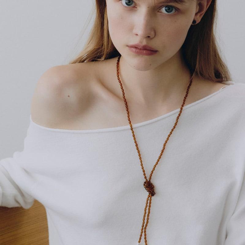 VINTAGE HOLLYWOOD Seed Tie Necklace_VH2579NE003M