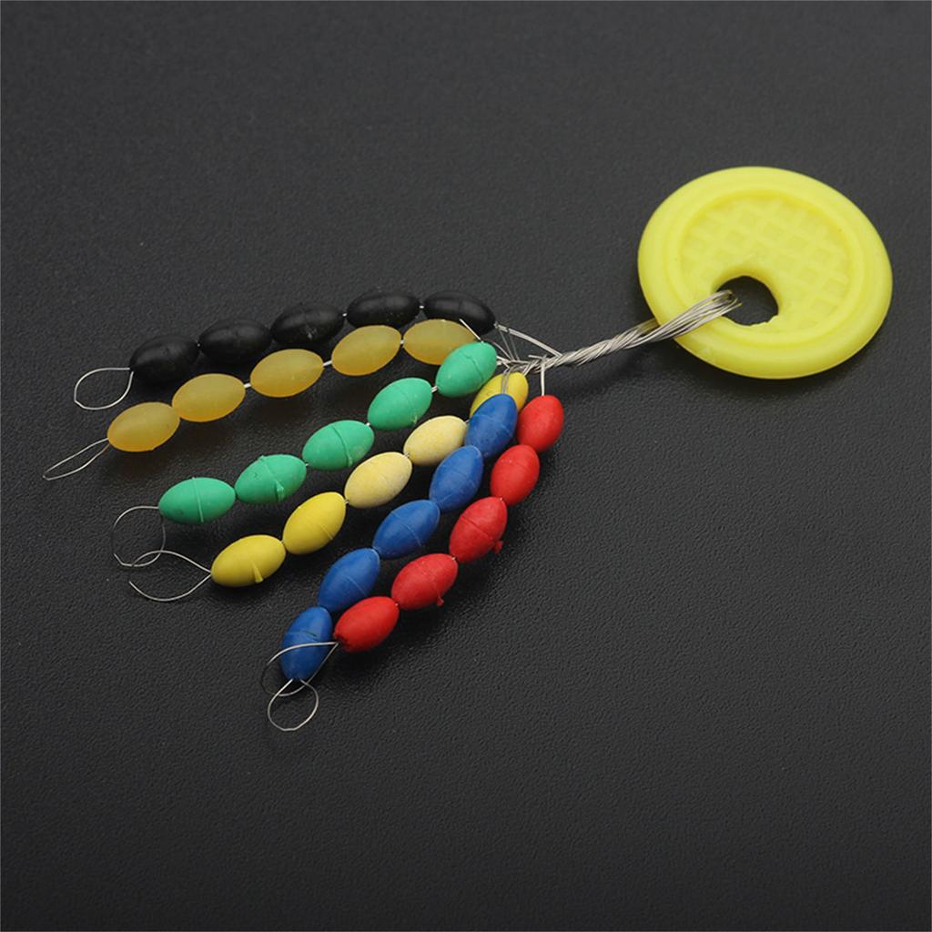 Space Beans Oval Fishing Float Bobber Stopper Fishing Float Bean Space Float Sinkers Stops Line Stoppers Beads