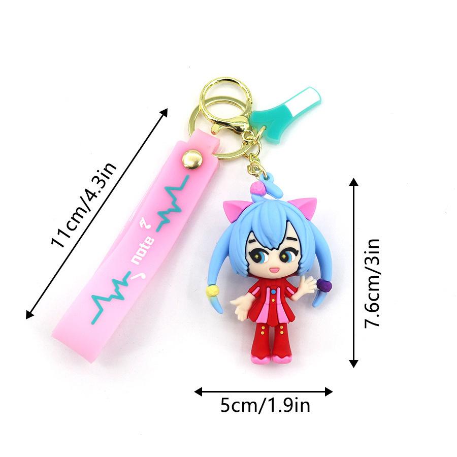 Anime New Hatsune Miku Keychain Fashion Jewelry Resin Action Figures PVC Key Ring Bag Pendant