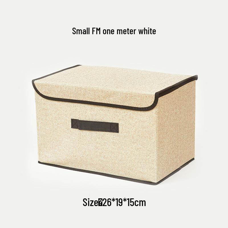 Imitation Linen Non-Woven Fabric Foldable Storage Box for Clothes & Toys, Available In Large & Small Sizes.