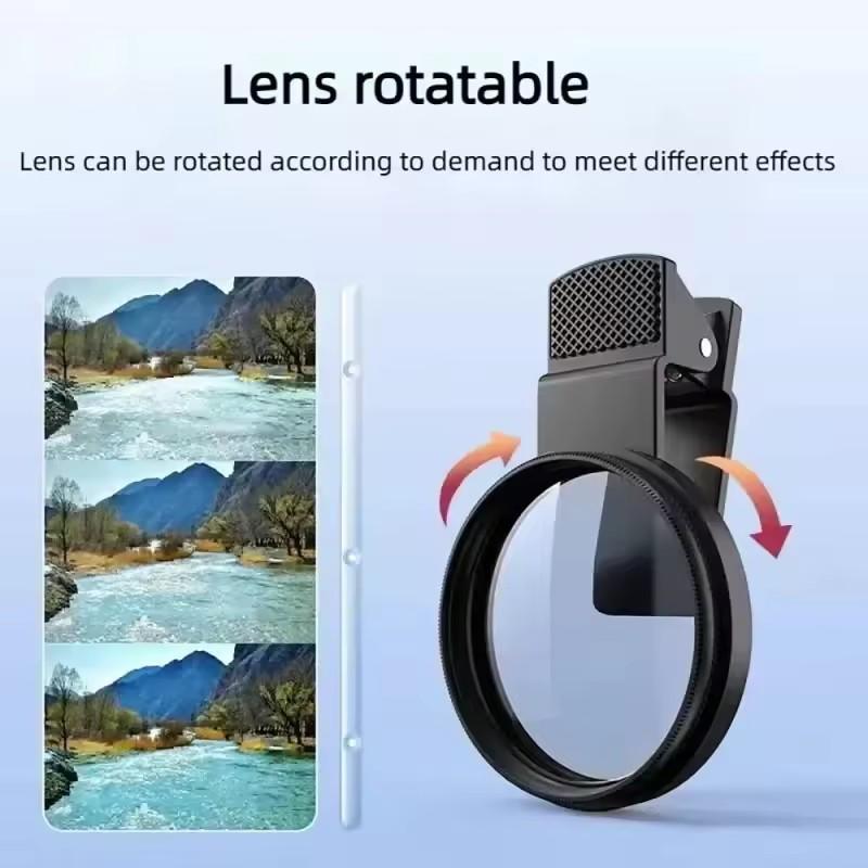 52mm Zirkular Universal Tragbarer Polarisationsfilter Kameraobjektiv CPL Filter Keine Reflexionen für iPhone Samsung Handy Polarisierte Objektive