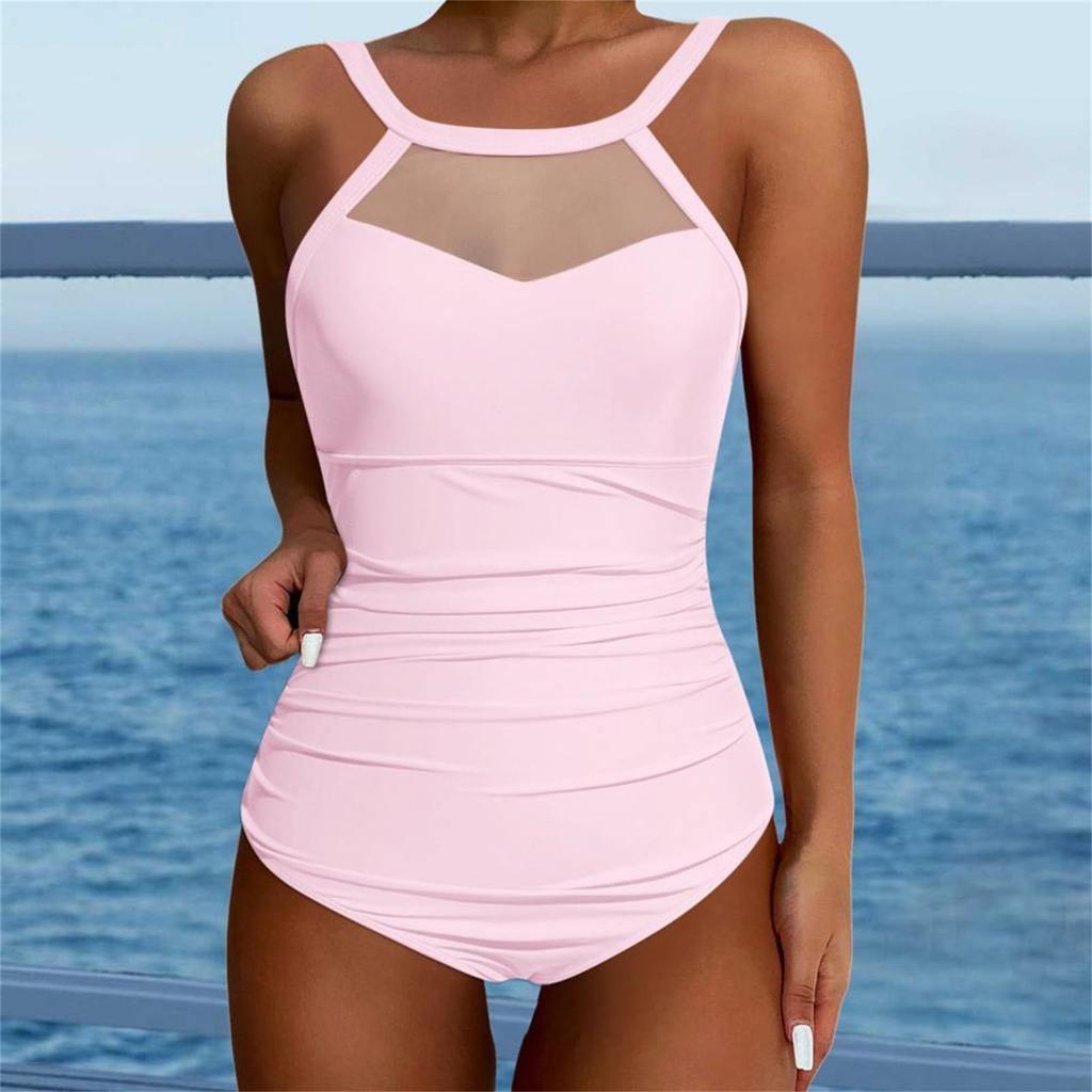 Women's One-piece Fashion Bikini Solid Colour Sexy With Bra Pads No Steel Bra Swimsuit