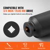 SucceBuy Axle Nut Impact Socket Set 3/4" Drive Deep 6-Point 8-Piece SAE Spindle Nut Socket CR-MO Heat Treated Large Socket Set