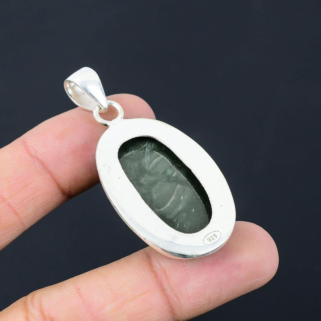 Friendship Day Deal Polychrome Jasper Gemstone Sterling Silver Sister Pendant