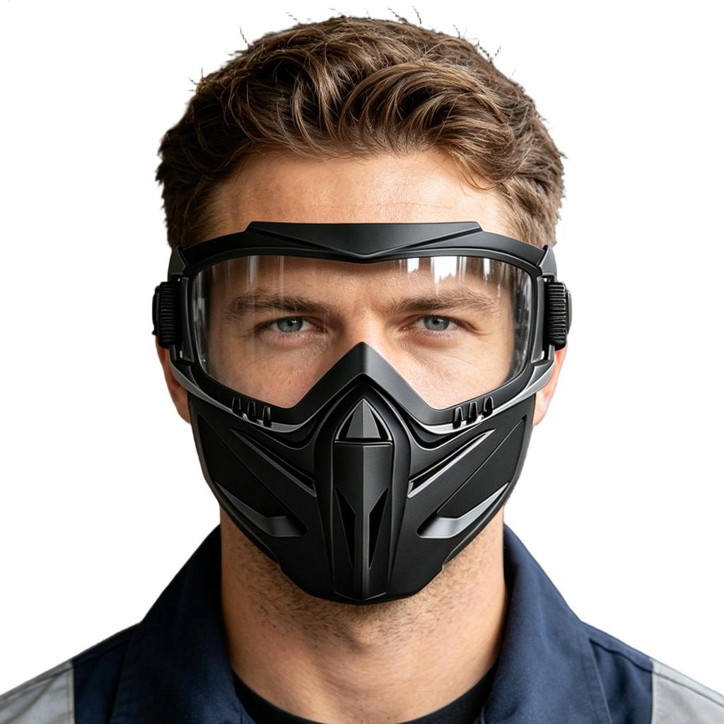 Welding Face Shield Detachable Full-face Goggles Face Shield Anti Fog Riding Face Cover Windproof, Impact-resistant Face Shield