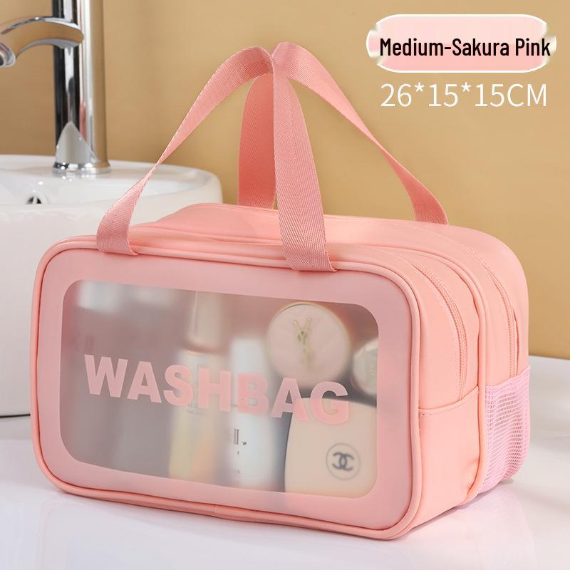 Водонепроницаемая двухслойная дорожная косметичка - Большая вместимость для раздельного хранения влажных и сухих вещей