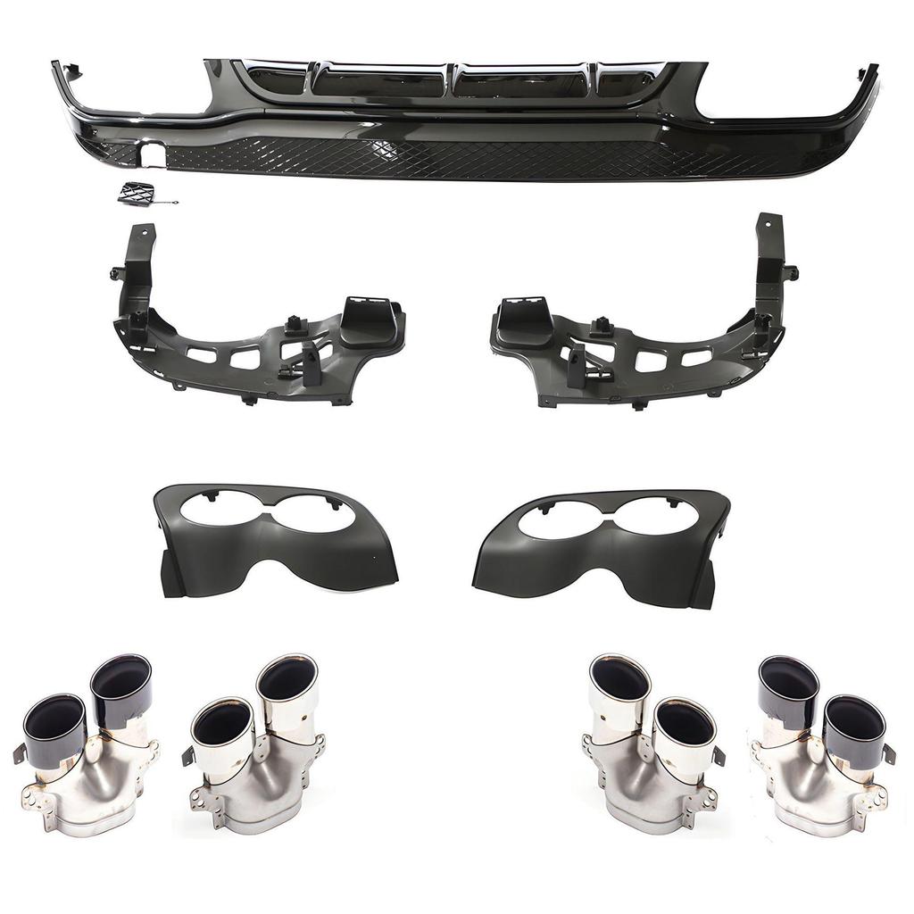 E-Class (14-16) W207 Coupe E53/E63 Rear Diffuser & Exhaust Tips for Mercedes-Benz.