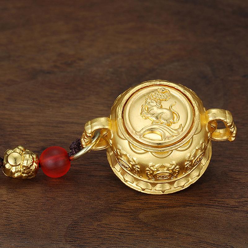 Creative Zodiac Cornucopia Keychain Chinese Style Lucky Pendant Keychain Exquisite Backpack Decoration Accessories Gifts