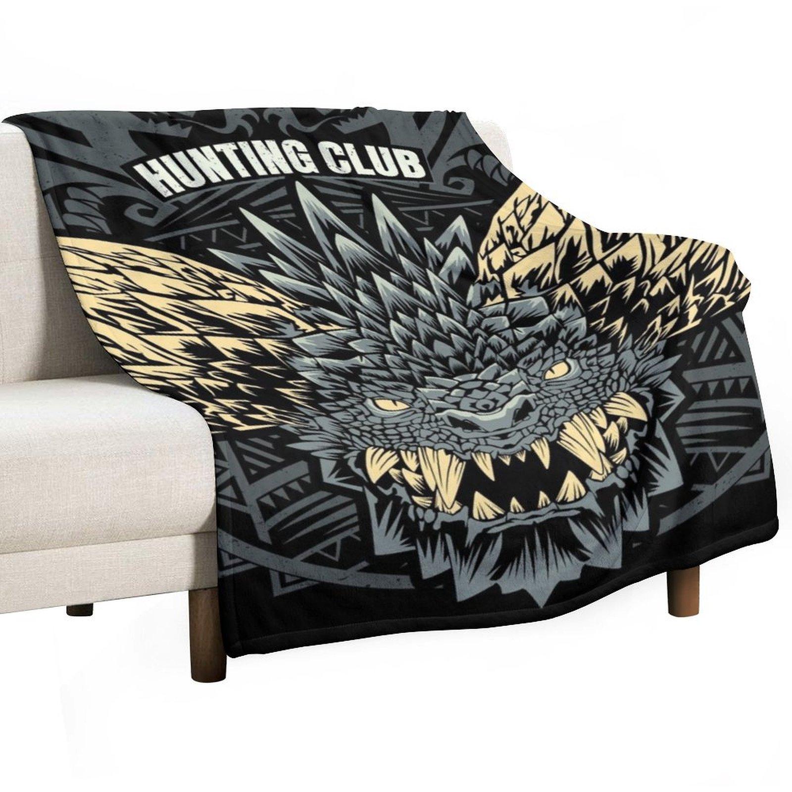 

Nergigante Hunting club Throw Blanket Kid S Flannel Beach Cute Plaid Blankets 30x40in