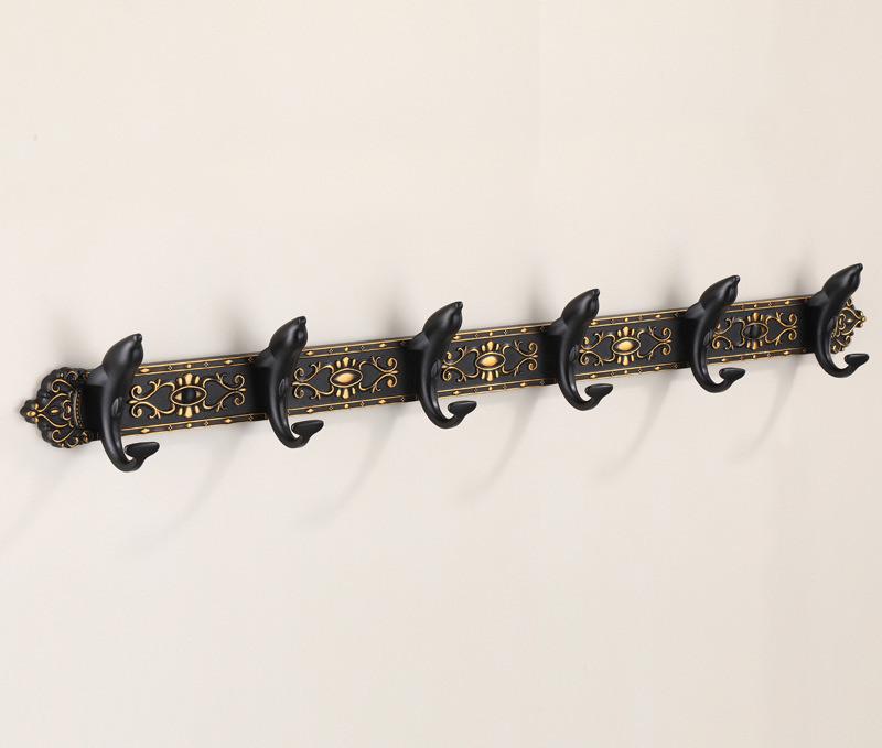 Tuqiu Black Dolphine Bathroom Robe Hook Wall Hooks Aluminum Kitchen Towel Hook Black Key Hat Bag Hanger Holder Clothes Hook