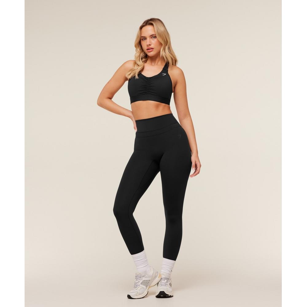 Gymshark High Support Ruched Sports Bra Gs Black B5c4q Bb2j