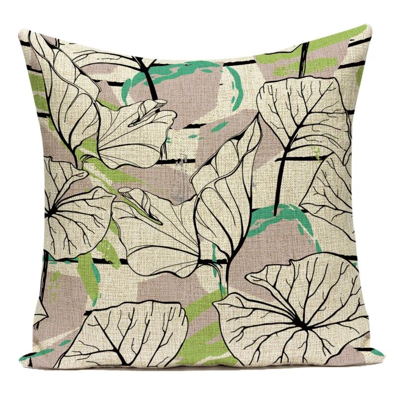 Decorative Throw Pillows Case Floral White Red Pink Flower Polyester Pillow Cushion Cover For Sofa Home Living Room Decor