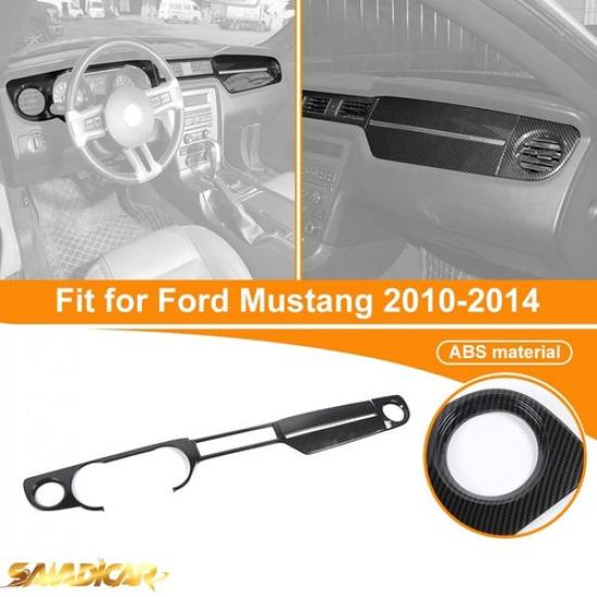 Carbon Fiber Interior Exterior Trim Full Decor Covers For Ford Mustang 2010-2014