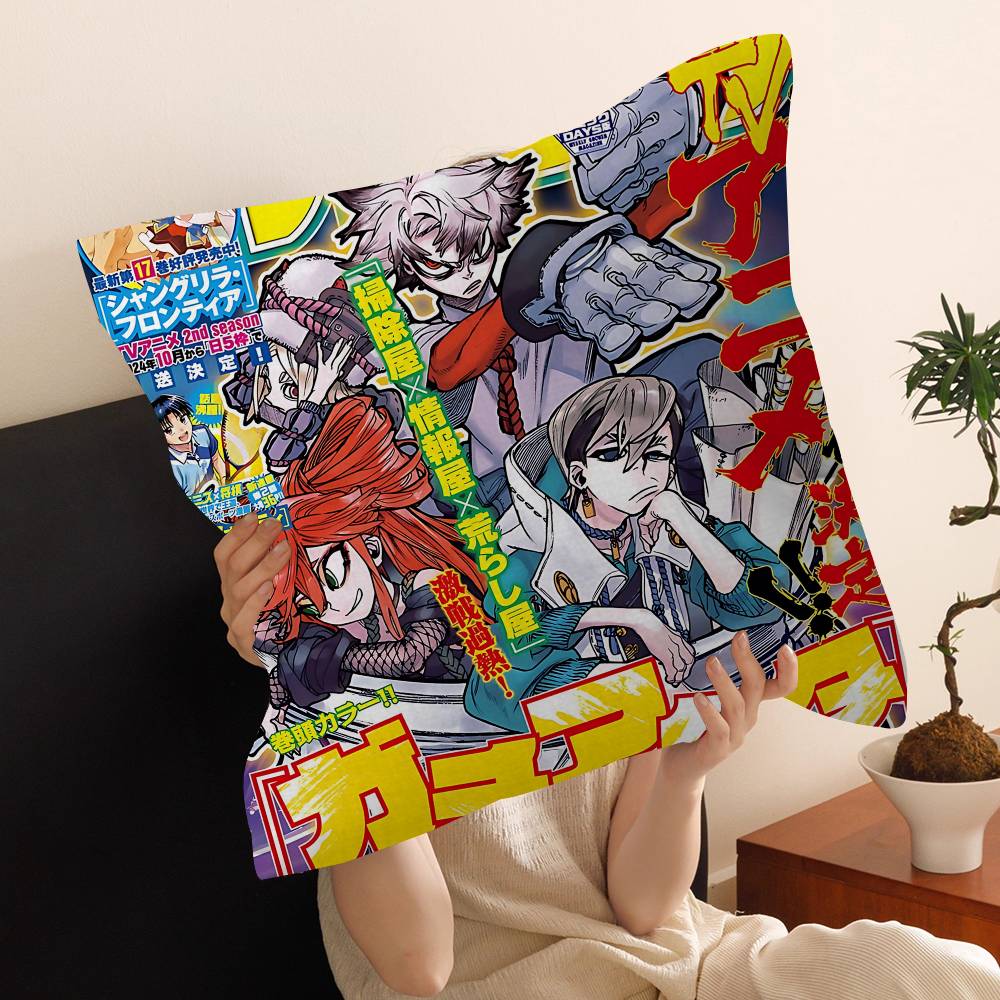 Japanese Supernatural Combat Anime GGachiakuta 4545cm Cushion Cover Pillow Cover Decor Pillowcase Home Pillowcase For Couch