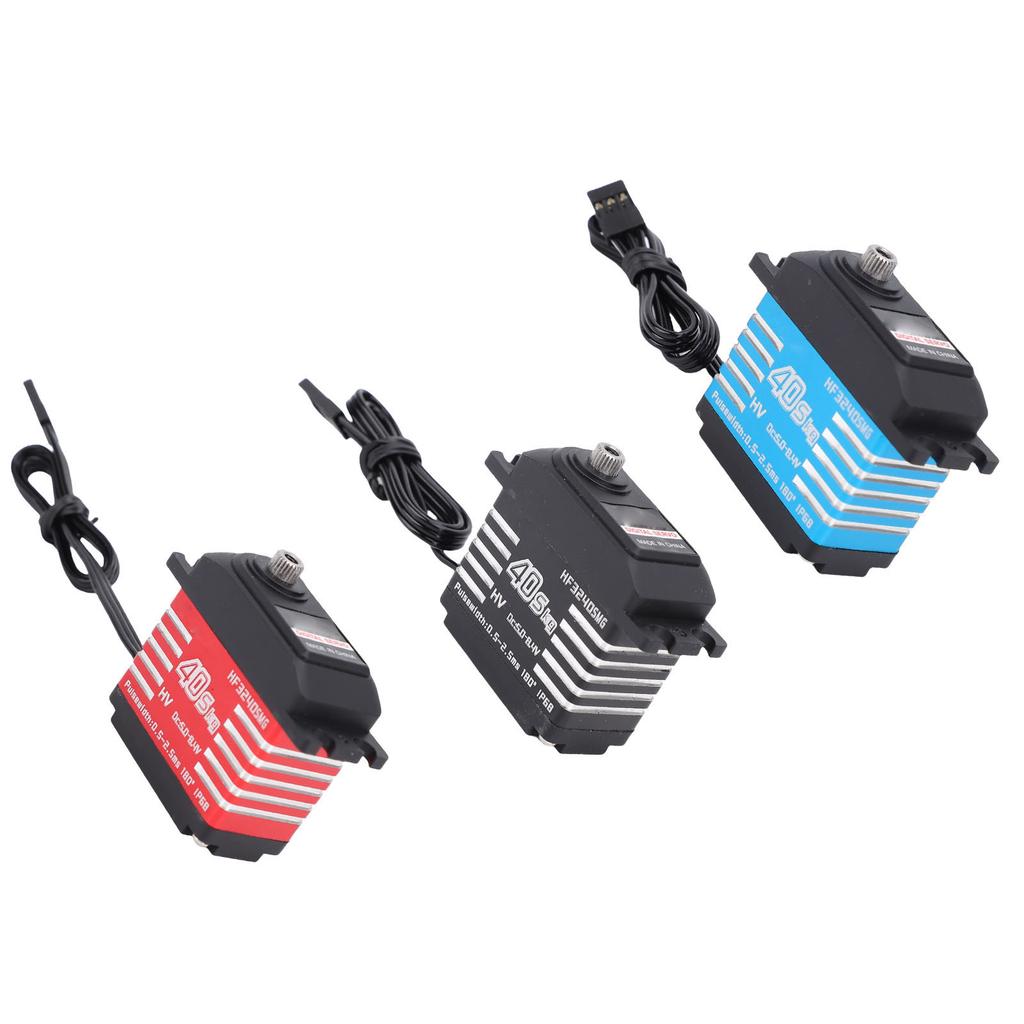 RC Digital Servo Motor IP68 Water Proof Metal Gear High Torsion with 25T Servo Horn for 1/12 1/10 1/