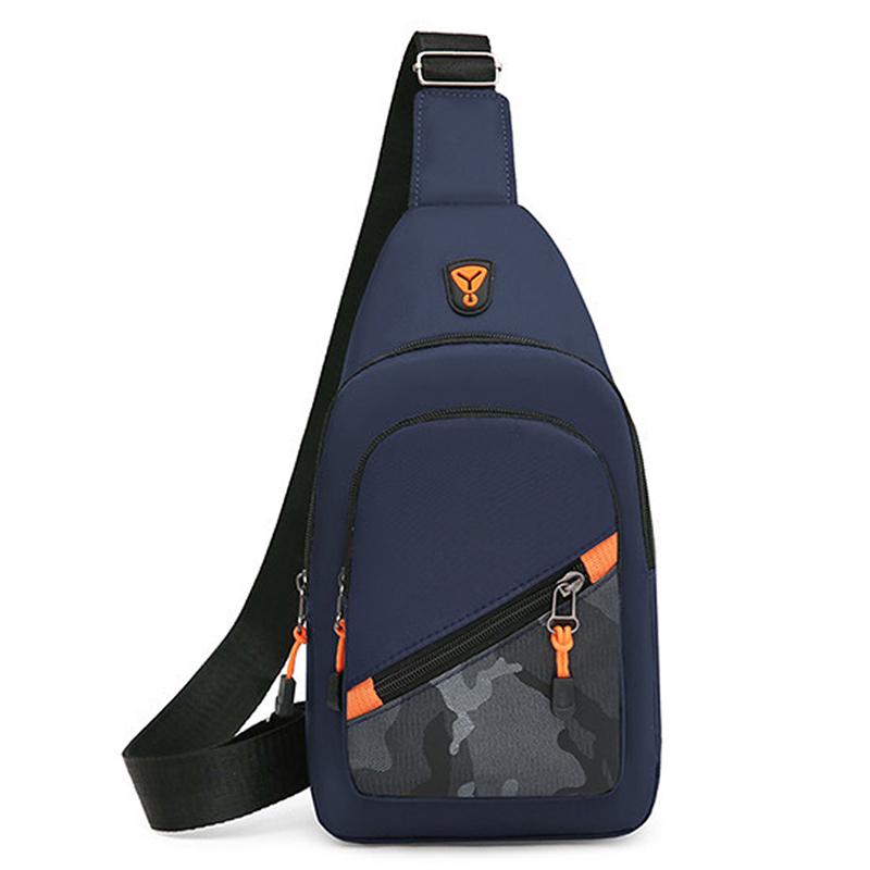 

Нагрудная сумка, мужская новинка 2024 года, модная деловая сумка на плечо для отдыха, многофункциональная уличная сумка через плечо, водонепроницаемая мужская сумка на слинге синий