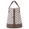 Bally Pennant Logo Geometric Pattern Leather Shoulder Tote Bag Women Handbags Brown 6307435