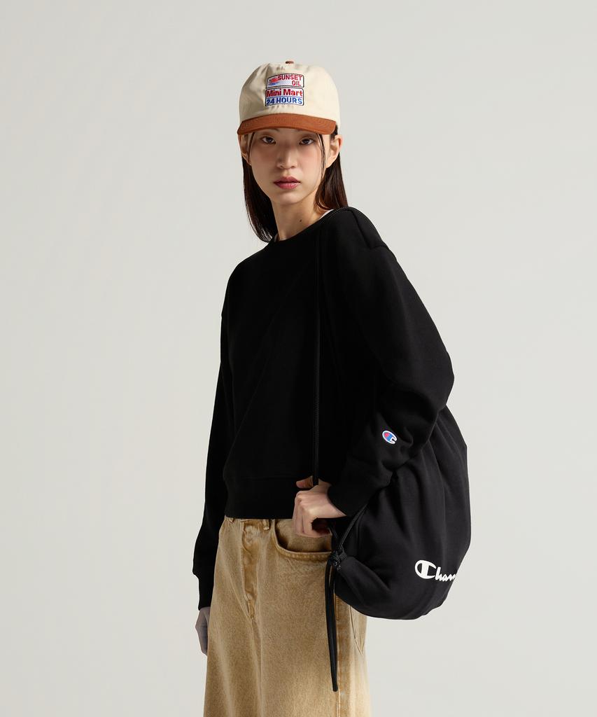 Champion Women'S Small Logo Regular Fit Sweatshirt Black