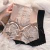 Ice Silk High Waist Seamless Belly Contracting and Hip Lifting Underwear Women's Cotton Postpartum Belly Trimming Small Belly St