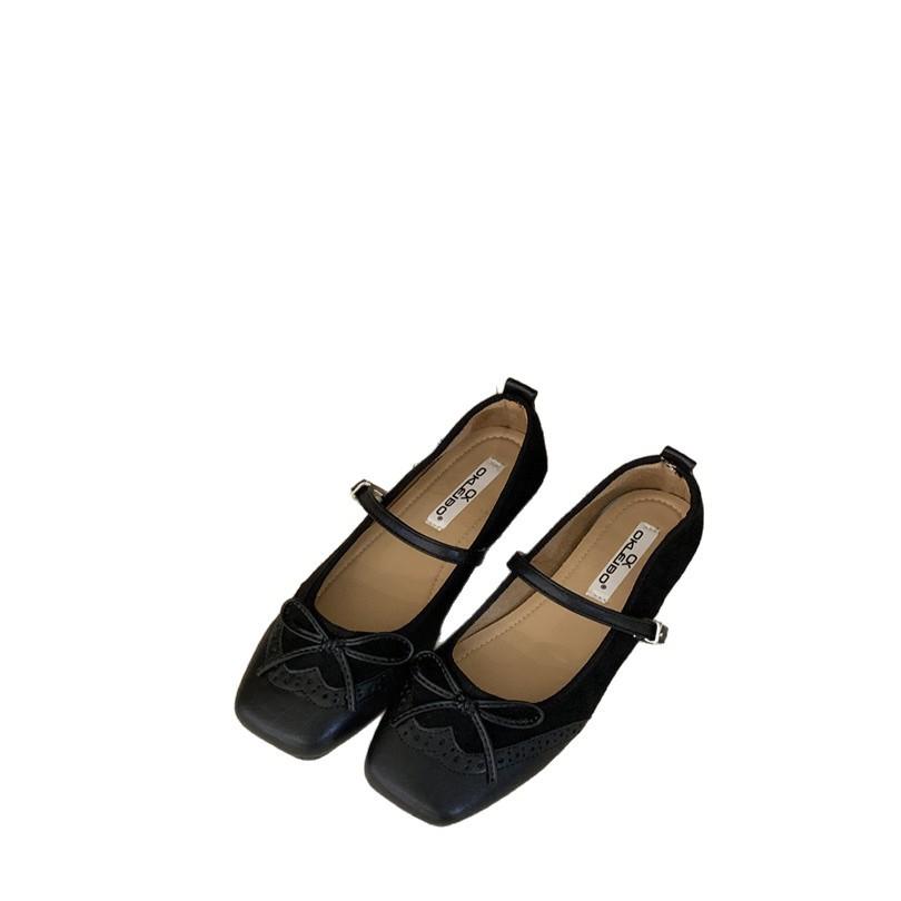 In the autumn of 2025, the new models cover the ancient square head flat Mary Jane shoes, women's versatile bow, shallow mouth single shoes, women's