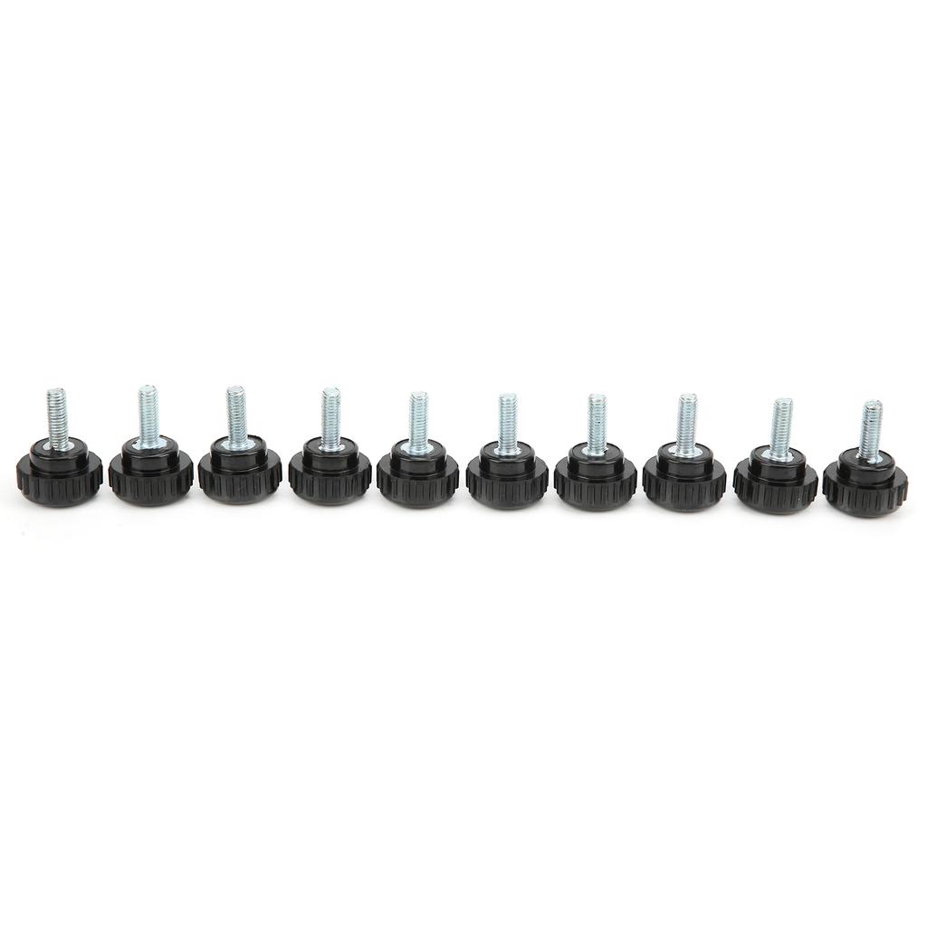 10Pcs Clamping Knob Jig Bolt Lathe Hand Grip Twist Nut Straight Thread Locking Handle M5x20x15