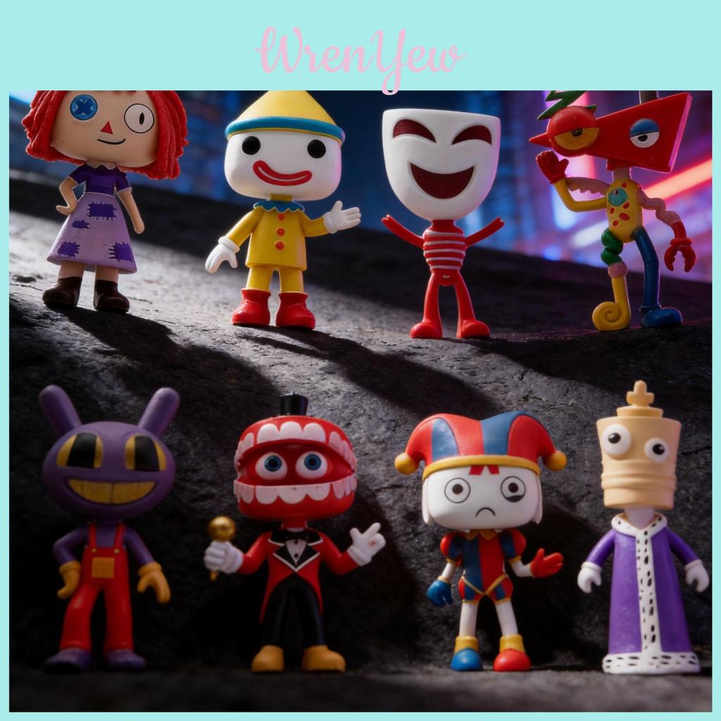 The Amazing Digital Circus Pvc Model Set With Assembleable Figures For Collectors