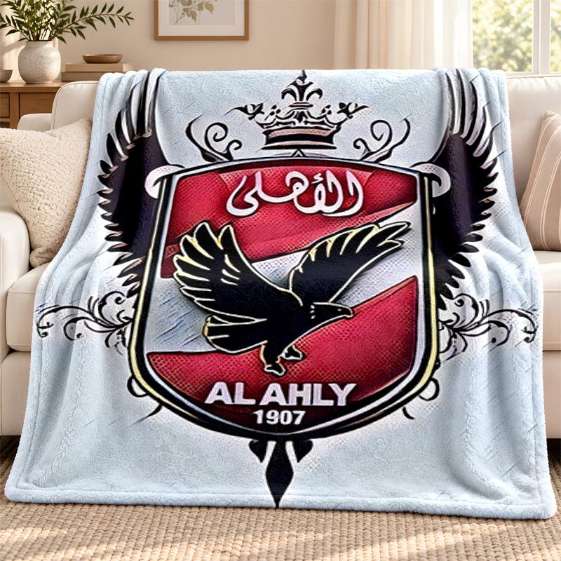 Al Ahly FC blanket Flannel Blanket Soft Cozy Plush Throw for Sofa Bed Lightweight Home Decoration Outdoor camping