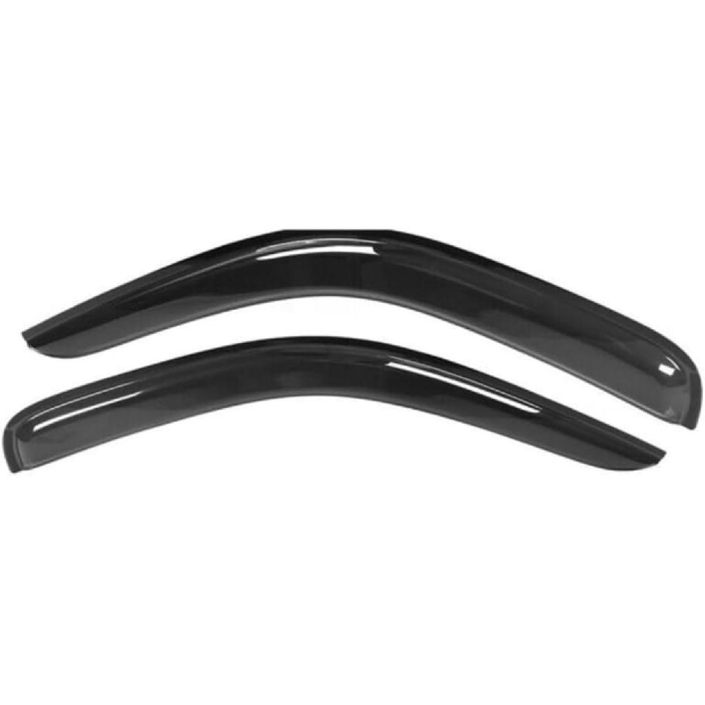 Paar Sonnen-Regenschutz Fensterheber Vorne Links Fahrer Rechts Beifahrer Obere Seite Klebeband an Außenscheibe Schmaler Stil Acryl Rauchgetönt Regular Cab