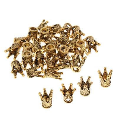 30x Legierung Dreadlocks Perlen Zöpfe Rohre Schmuckherstellung DIY Armband Anhänger Golden