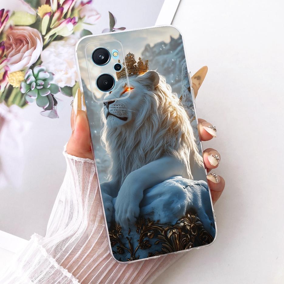 For Realme 9i 4G Case RMX3491 Cute Lion Fashion Painted Cover Soft Slim Phone Case For Realme 9i 5G RMX3612 Realme9i Fundas Bags