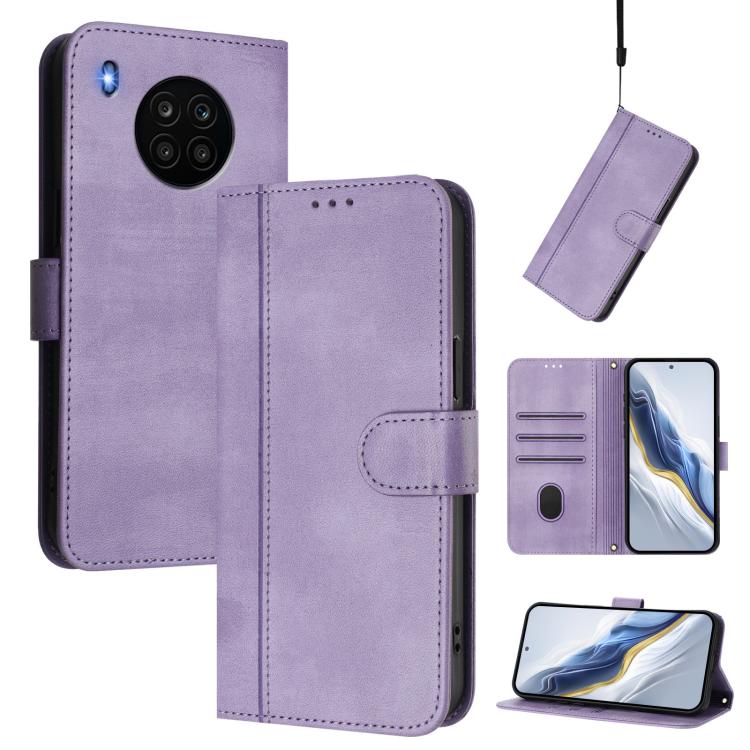 Linien-Spleißschnalle Retro Leder Handyhülle