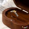 Sterling Silver S925 Ring Women's New Natural Crystal Stone Ring Niche Design Sense High-end Light Luxury Style