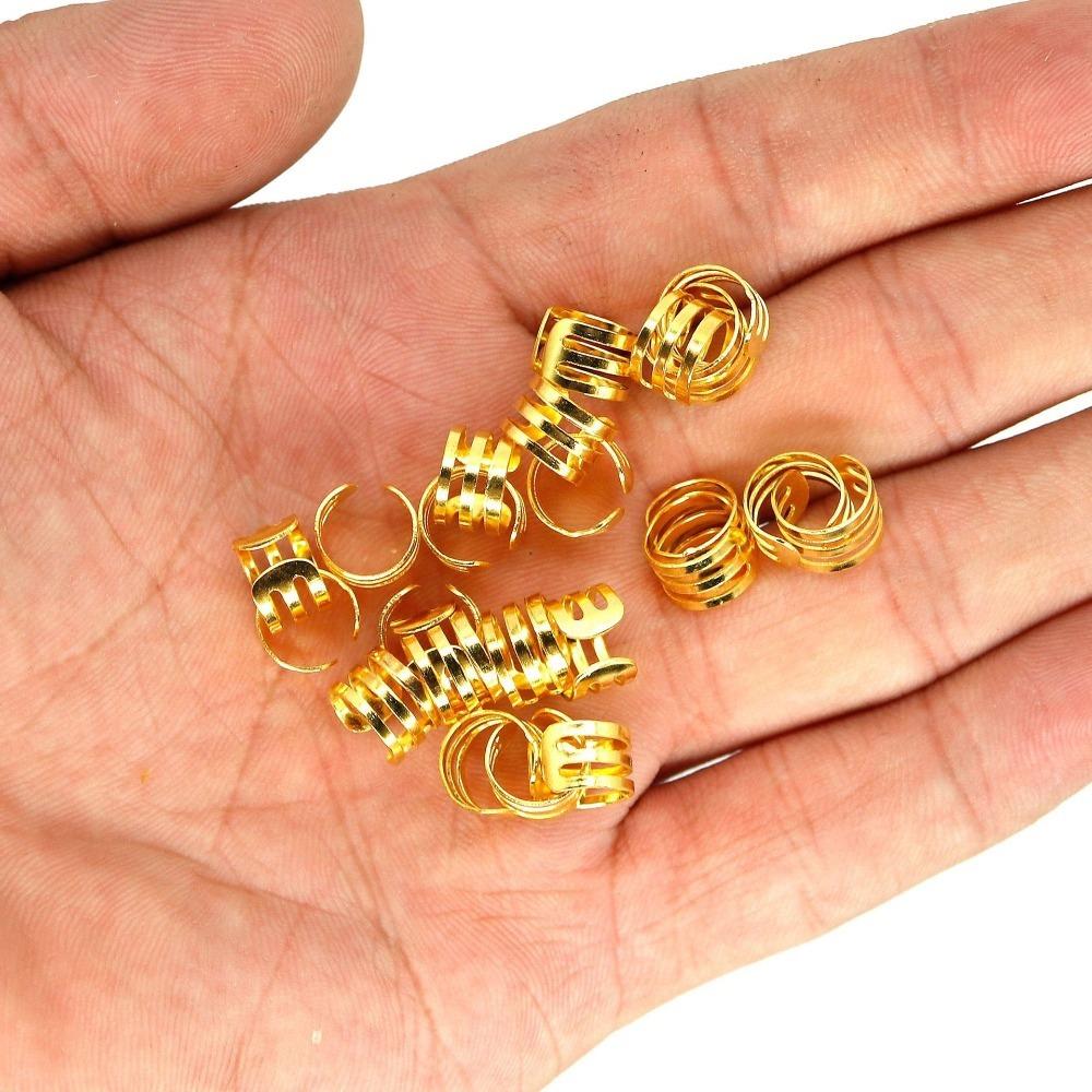 40pcs Hair Braiding Hollow Out Hair Ring Dread Locks Hair Braid Tubes Dreadlocks Beads  Decor