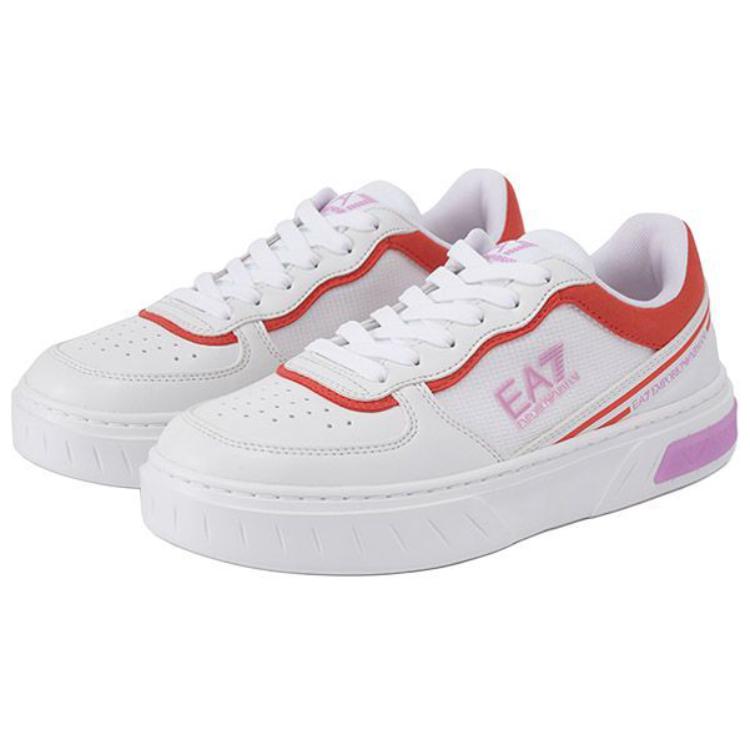 Emporio Armani EA7 Round Toe Flat Low Top Sneakers Unisex sneakers White X8X173XK374T580