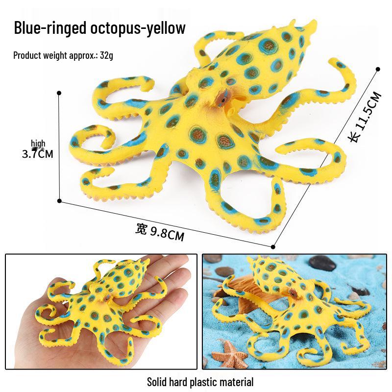 Marine Life Toy Set: Squid, Octopus & Jellyfish Figurines for Kids