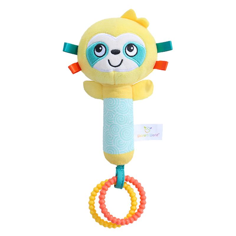 

Детские погремушки Мягкие игрушки с ручным заводом Мультяшное животное со звуком BB Плюшевые игрушки Пищащие Сенсорные дорожные аксессуары для малыша