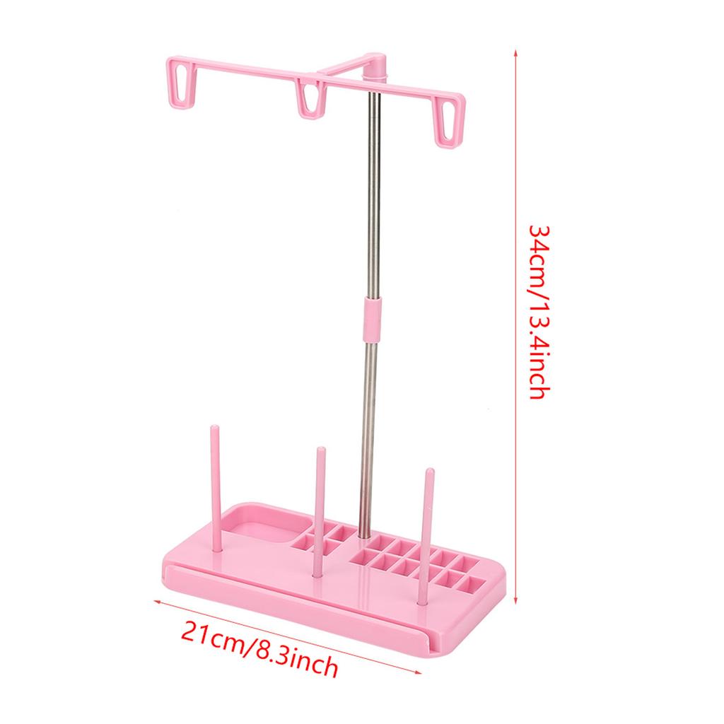 Domestic 3 Cones Embroidery Thread Holder Spool Stand Pink Sewing Machine Accessories