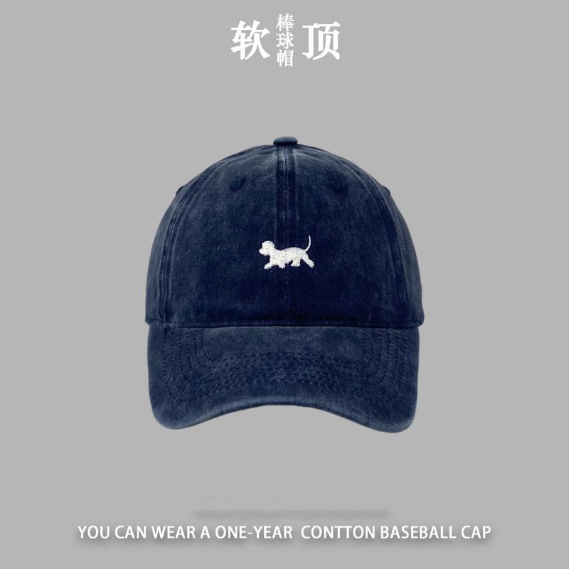 Spring and Summer Teddy Embroidery Soft Top Thin Baseball Cap Female Male Casual Washing Old Cap Male Trend