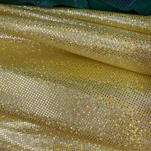 100x150cm Shiny Laser Dot Flocked Elastic Fabric High Stretch Knitting for Costume Stage Decor Sofa Backpack Diy Crafts