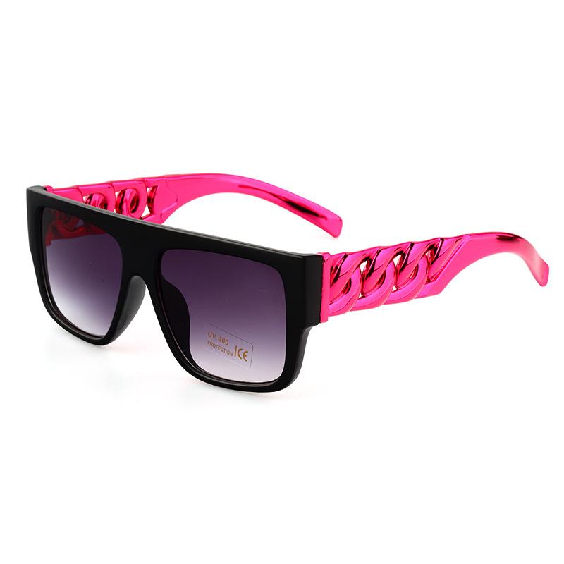 47956 Luxury Gold Chain Sunglasses Men Women Fashion Shades Uv400 Vintage Glasses Brand Designer Male Golden Sun Glasses Uv400