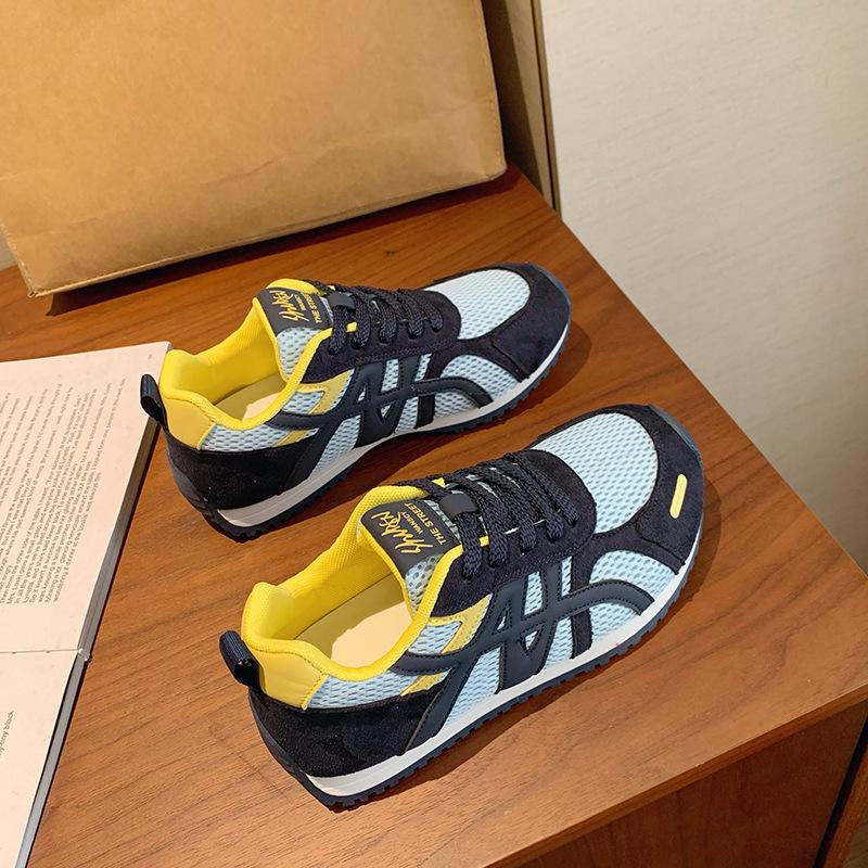 2025 New Spring and Autumn Fashion Casual Shoes Children's Thin-soled Sports Shoes German Training Shoes Mesh Comfortable Dad Shoes Women's