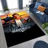 2026 Top Gun Tom Cruise Fighter Sign Art Carpet Rug for Bedroom Living Room Sofa Home Doormat Decor,Large Kid Non-slip Floor Mat