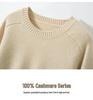 Maglione da Donna in Puro Cashmere Girocollo a Maglia Larga: Manica Lunga, Colore Unito, Strato Base Caldo.