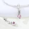 Copper Butterfly Rose Love Zircon Beads Original Pendants Bracelet Charm Jewelry Party Diy Trendy Gifts