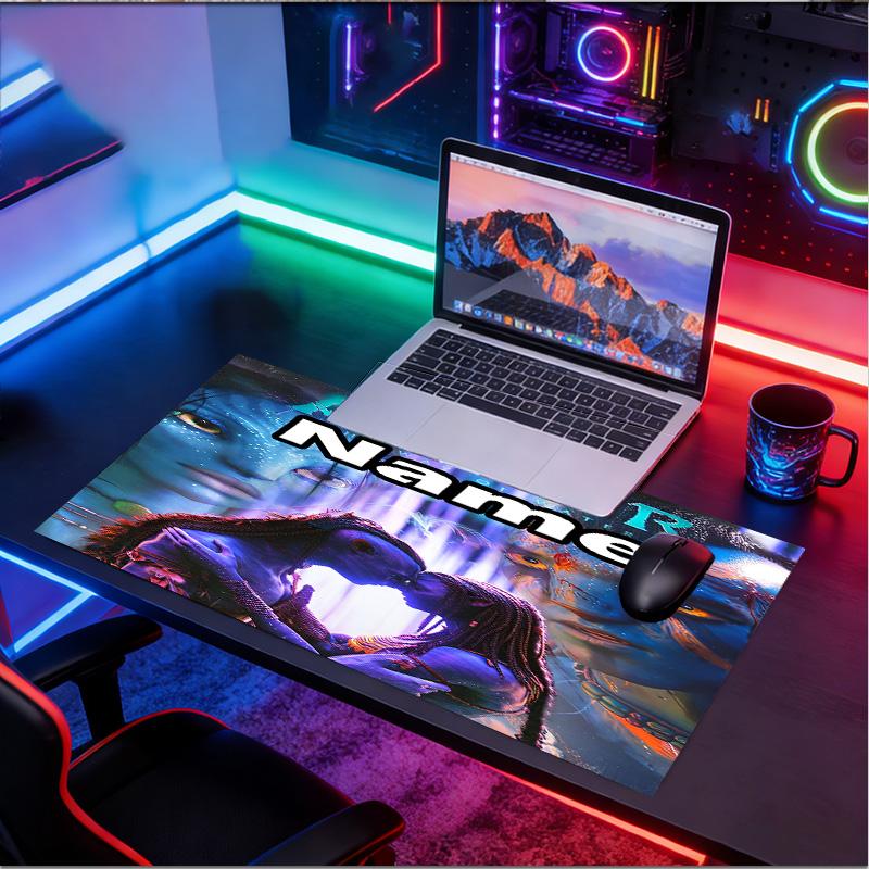 Kişiye Özel İsimli Avatar Desenli Mousepad, Dizüstü Bilgisayar Masa Matı, Ev İçin Dekoratif Masa Matı Klavye Pad Hediye